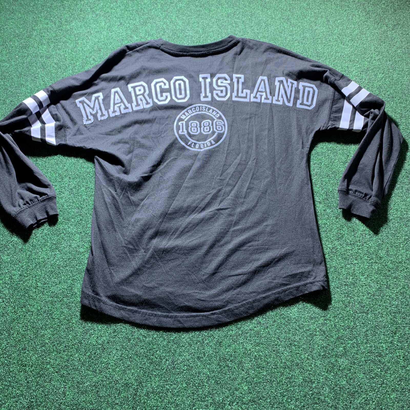 Florida Miami MARCO ISLAND Shirt MEDIUM Black Long Graphic Spirit Jersey Style gallery