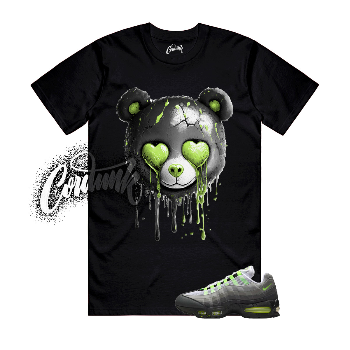 Air Max 95 Big Bubble Neon Black Yellow Cool Grey 2025 T Shirt Match SLB