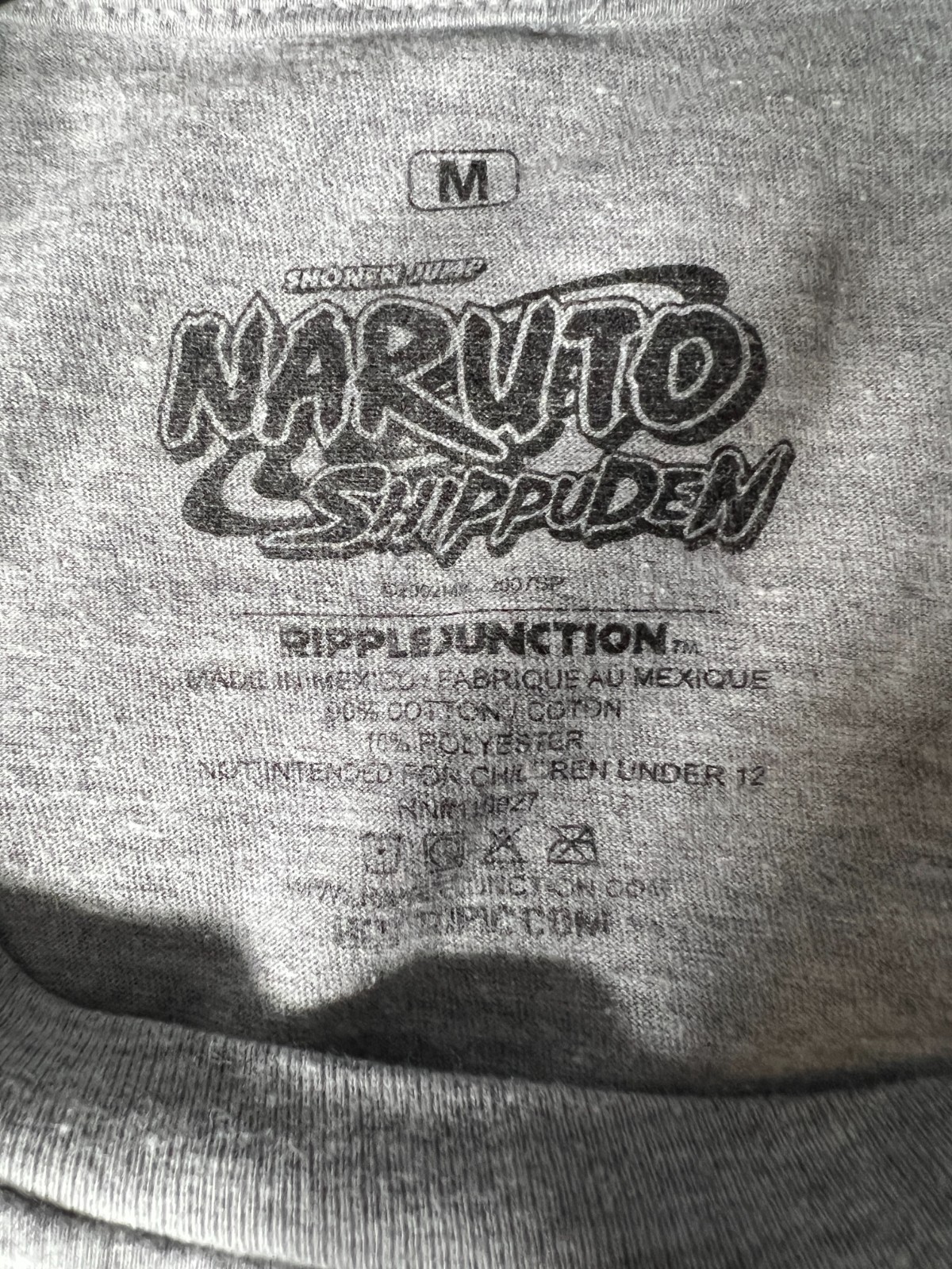 Naruto Shippuden Ripple Junction Itachi Uchiha Gray Graphic Tee T Shirt SZ M gallery