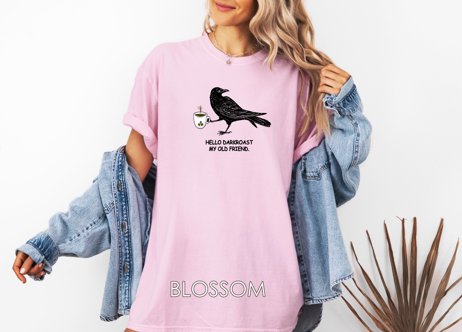 Crow Shirt, Coffee Lover T-shirt, Comfort Colors Shirt, Unisex Garment-Dyed Tee gallery