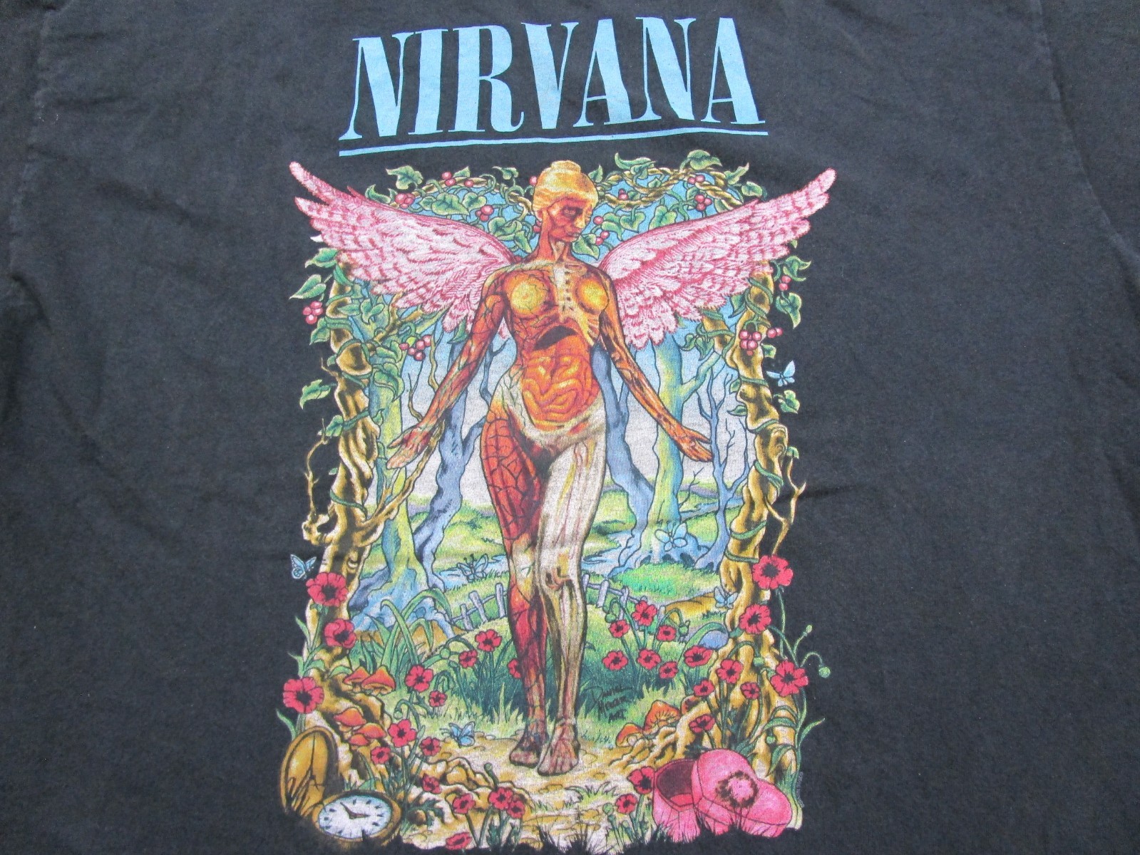 Nirvana Shirt Mens (2XL) Black In Utero Angel Daniel Mercer Art Graphic 90s Rock gallery
