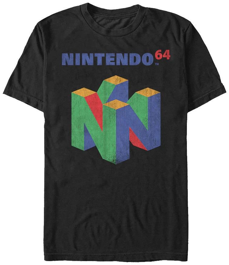 N64 Logo Nintendo Games T-Shirt 180 GSM | 100% Cotton DTG Print
