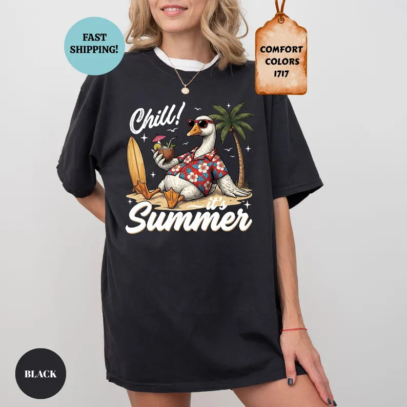 Chill Its Summer Vacation Beach Comfort Tee gallery