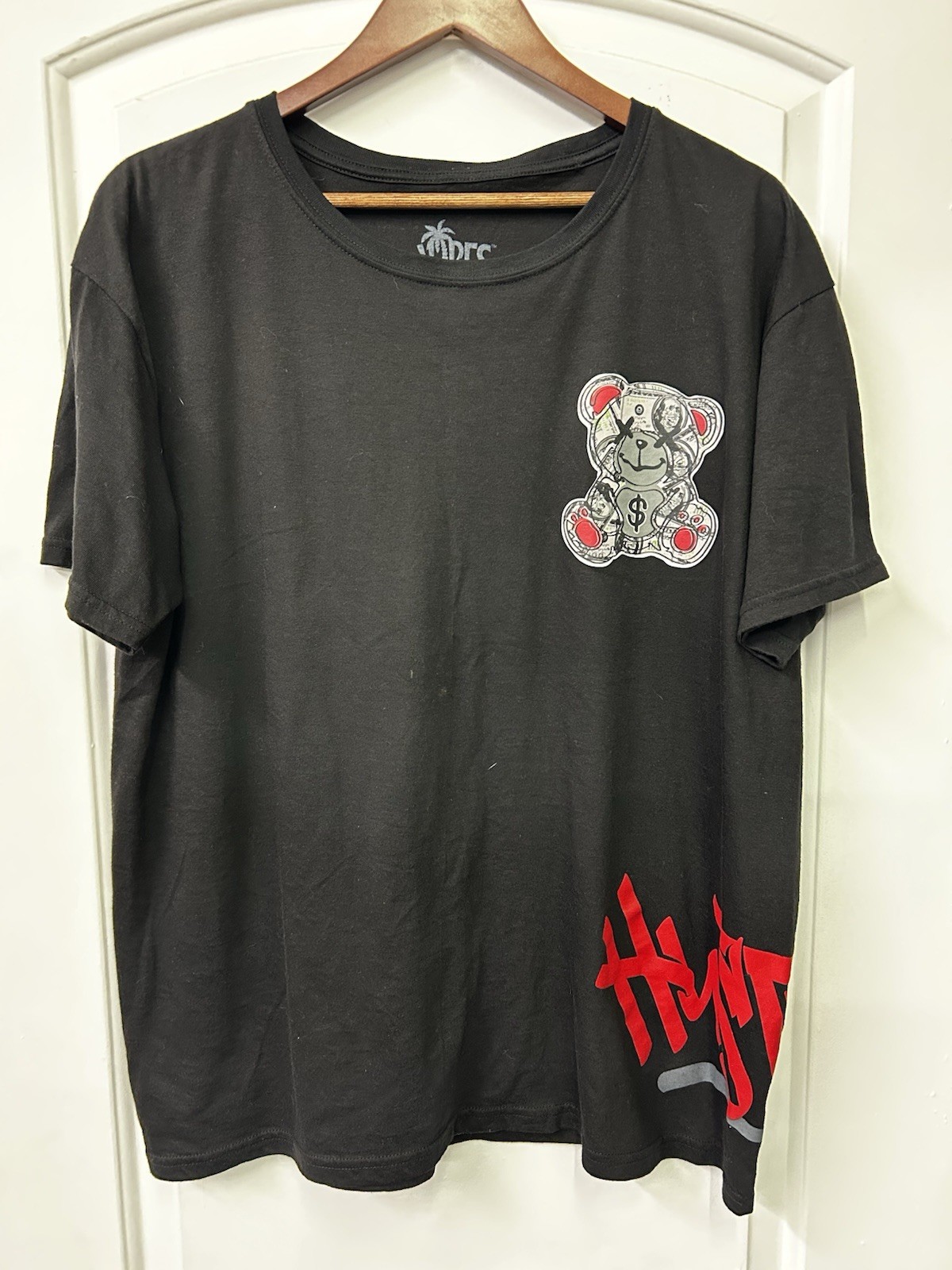 Vibes Boys HUSTLE Money Legend Bear T-shirt Tee Mens Size XL gallery