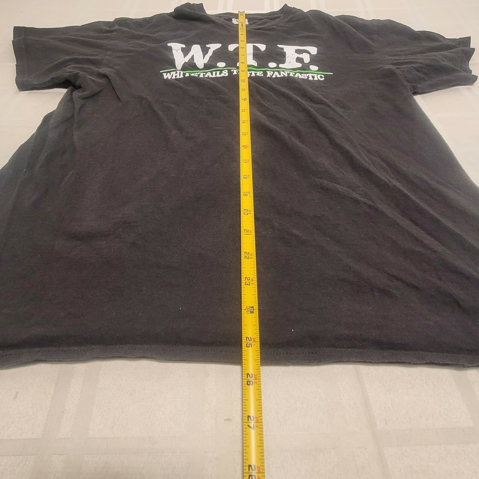 WTF Whitetails Taste Fantastic Men's T-Shirt Black Hunting Deer gallery