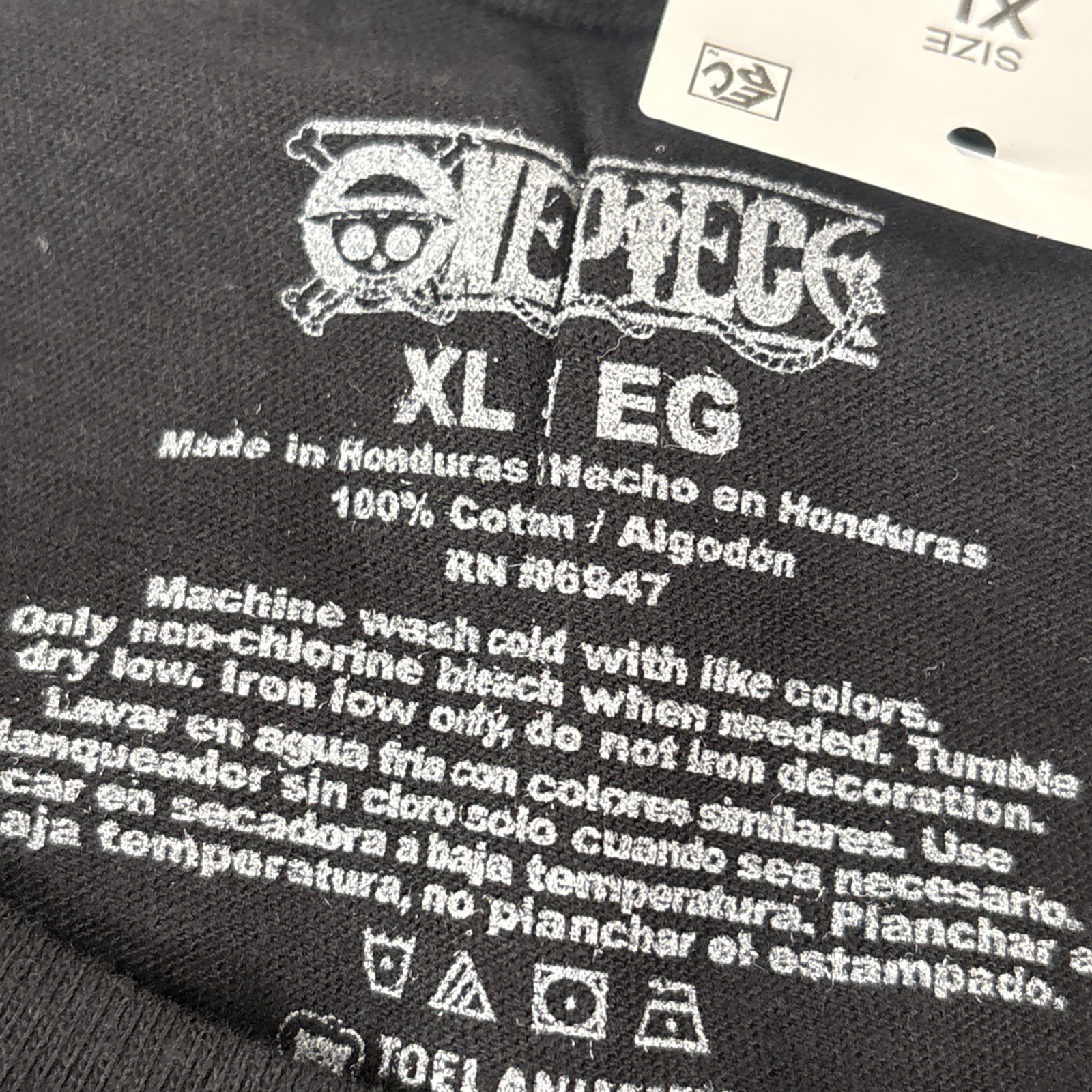 One Piece Black Short Sleeves Monkey D Luffy T-Shirt Size XL gallery