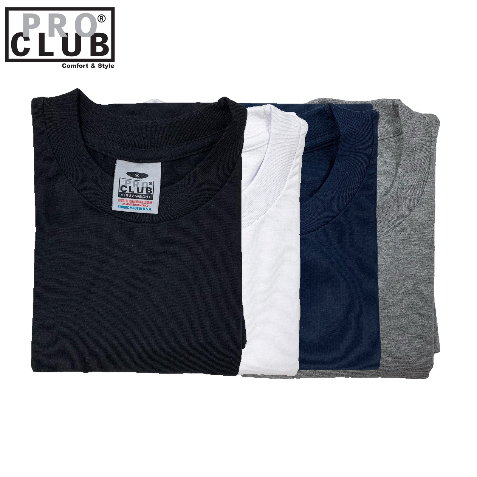 Pro Club Men's Heavyweight Cotton Short Sleeve Crew Neck T-Shirt gallery