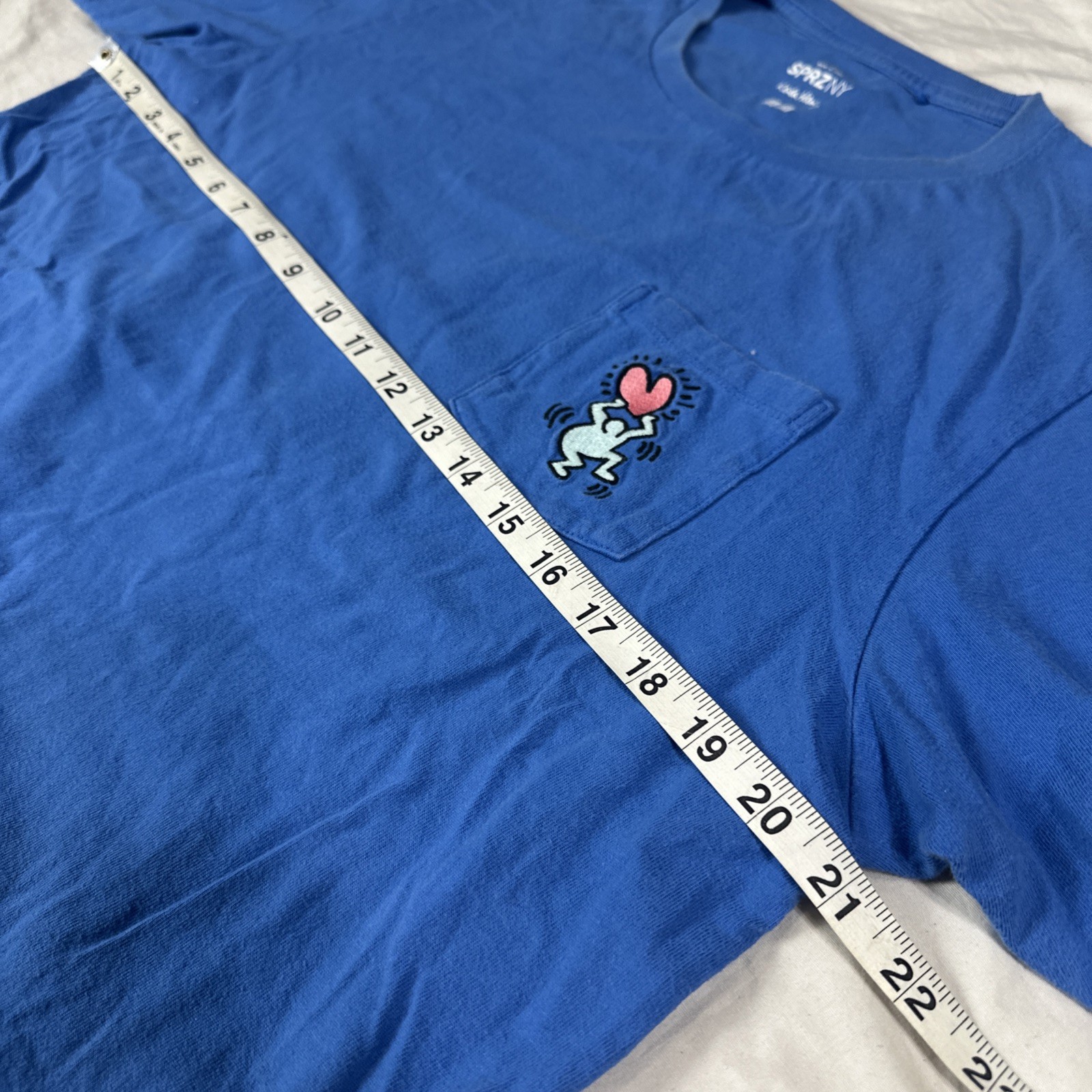 Uniqlo x Keith Haring Shirt Adult L Blue Short Sleeve Crew Neck SPRZ NY Pop Art gallery