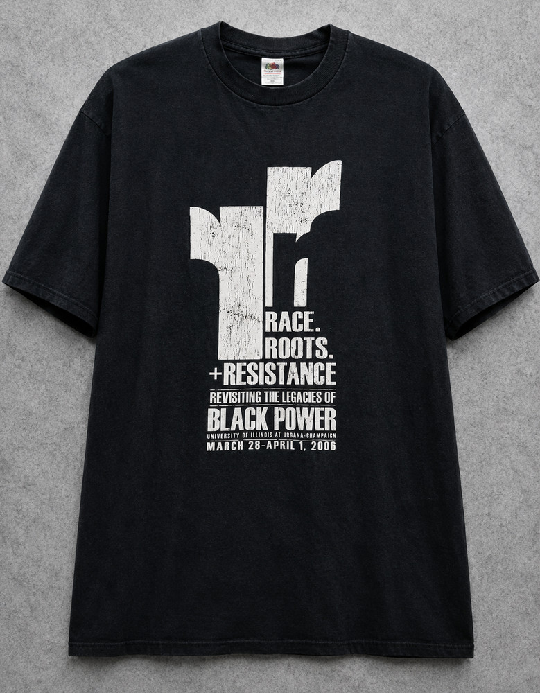 UNIVERSITY OF ILLINOIS BLACK POWER CONFERENCE T SHIRT 2XL 2006 RACE ROOTS