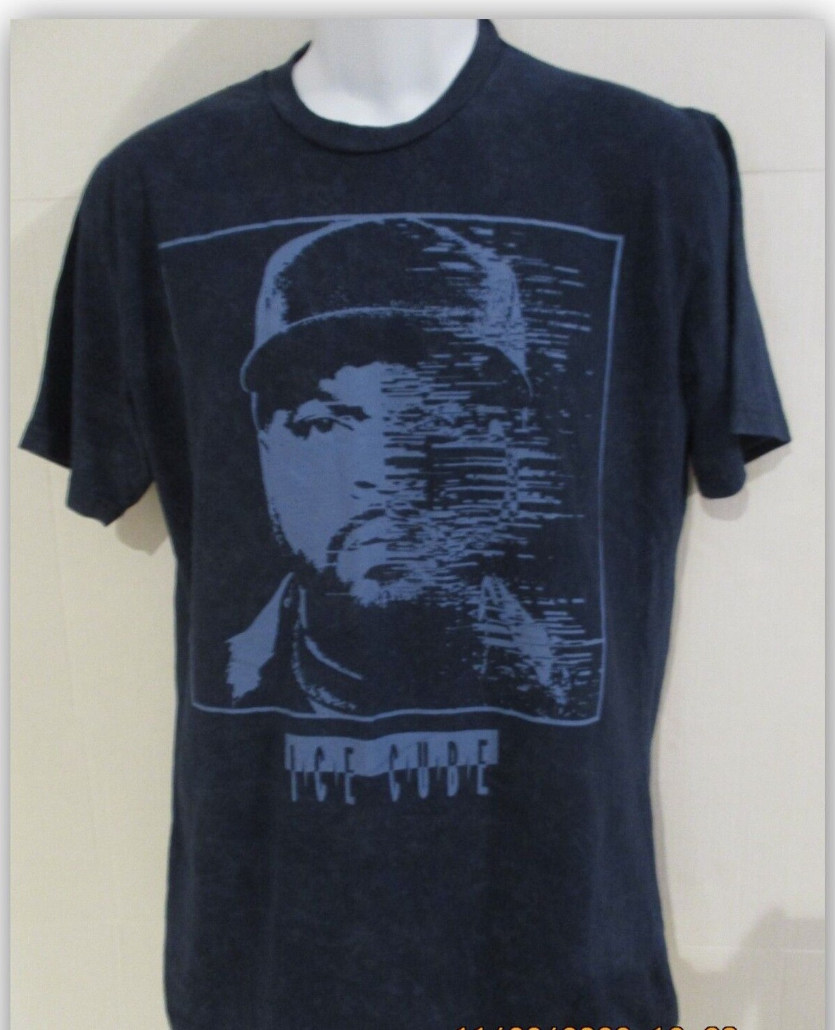 Ice Cube picture Blue Print t-shirt short sleeve crewneck cotton/Poly S M L XL gallery