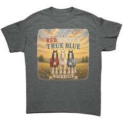 Patriotic Red White & True Blue Tshirt Funny Horse Shirt Sarcastic USA Tee