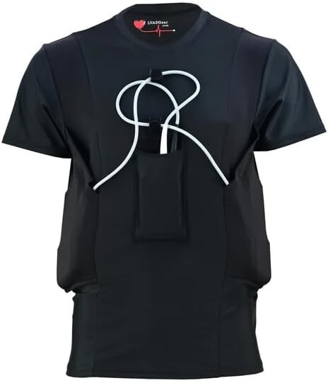 LVAD HeartMate 2 & 3 Men’s T-Shirt Crew Neck LVAD clothing, Medical Wear Black gallery