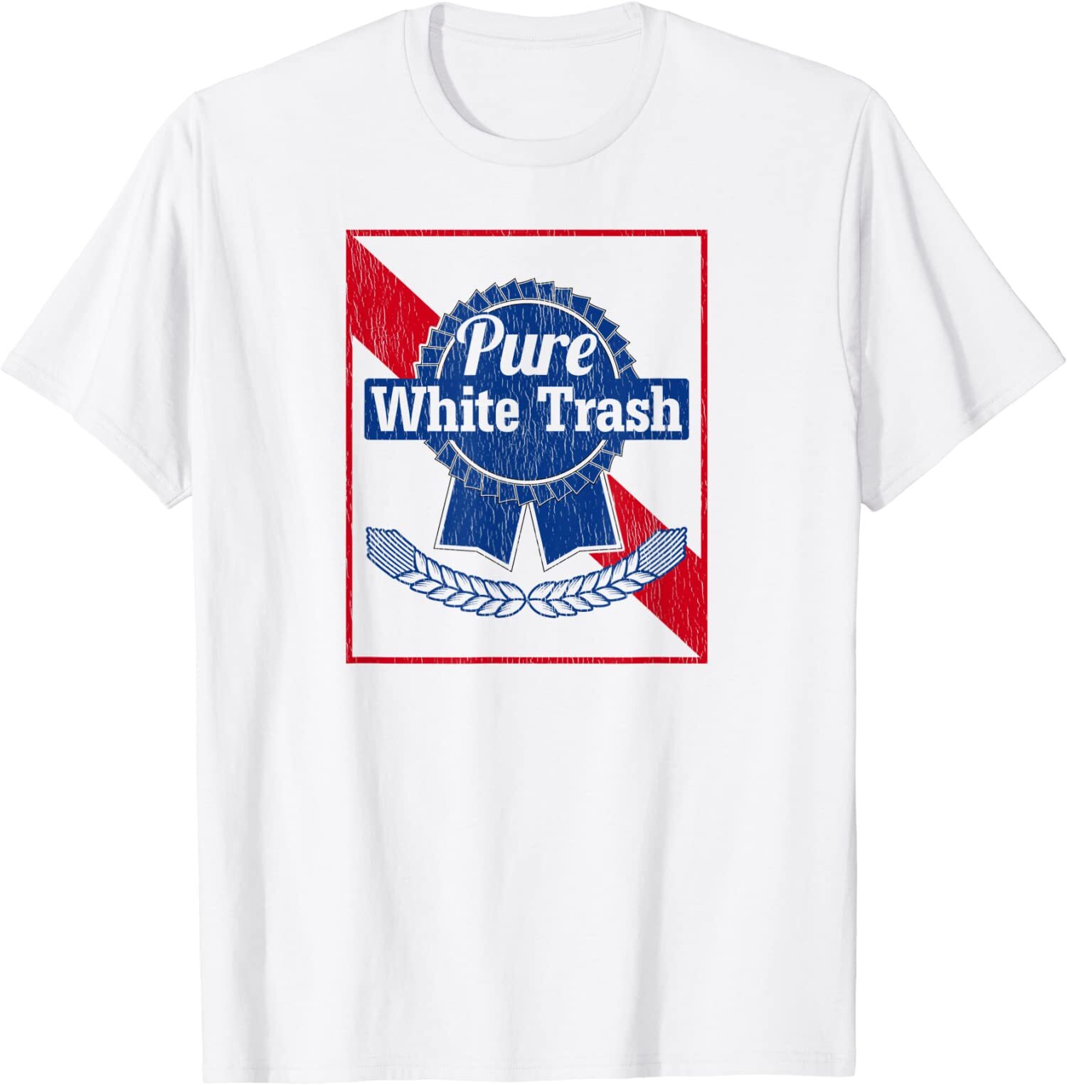 Min NEW LIMITED Funny Redneck Shirt, Pure White Trash T-Shirt