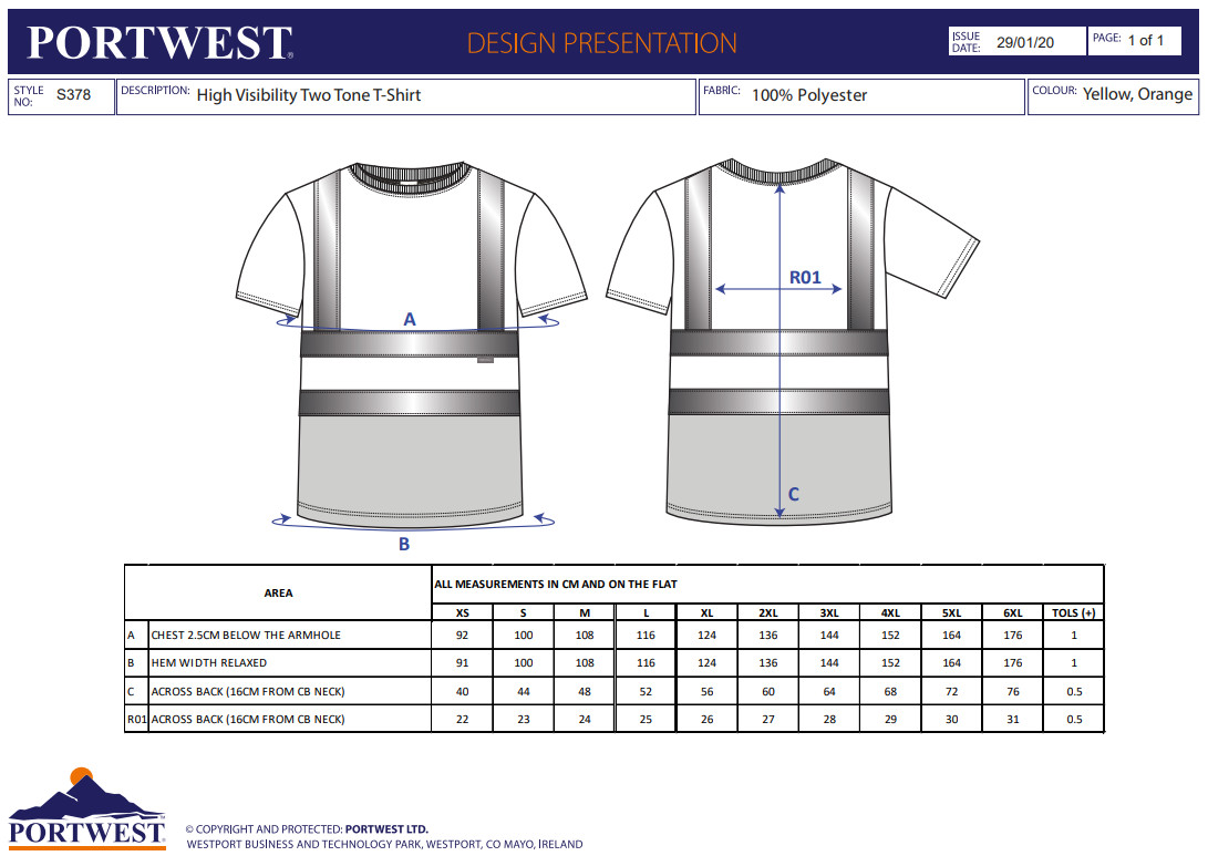 Mens Hi Vis High Visibility Contrast T-Shirt Reflective Safety Security Work Top gallery