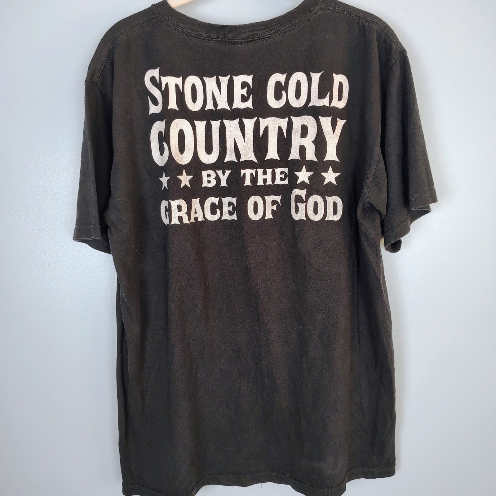 Brantley Gilbert Nation Stone Cold Country Black Graphic T-Shirt Mens Medium gallery