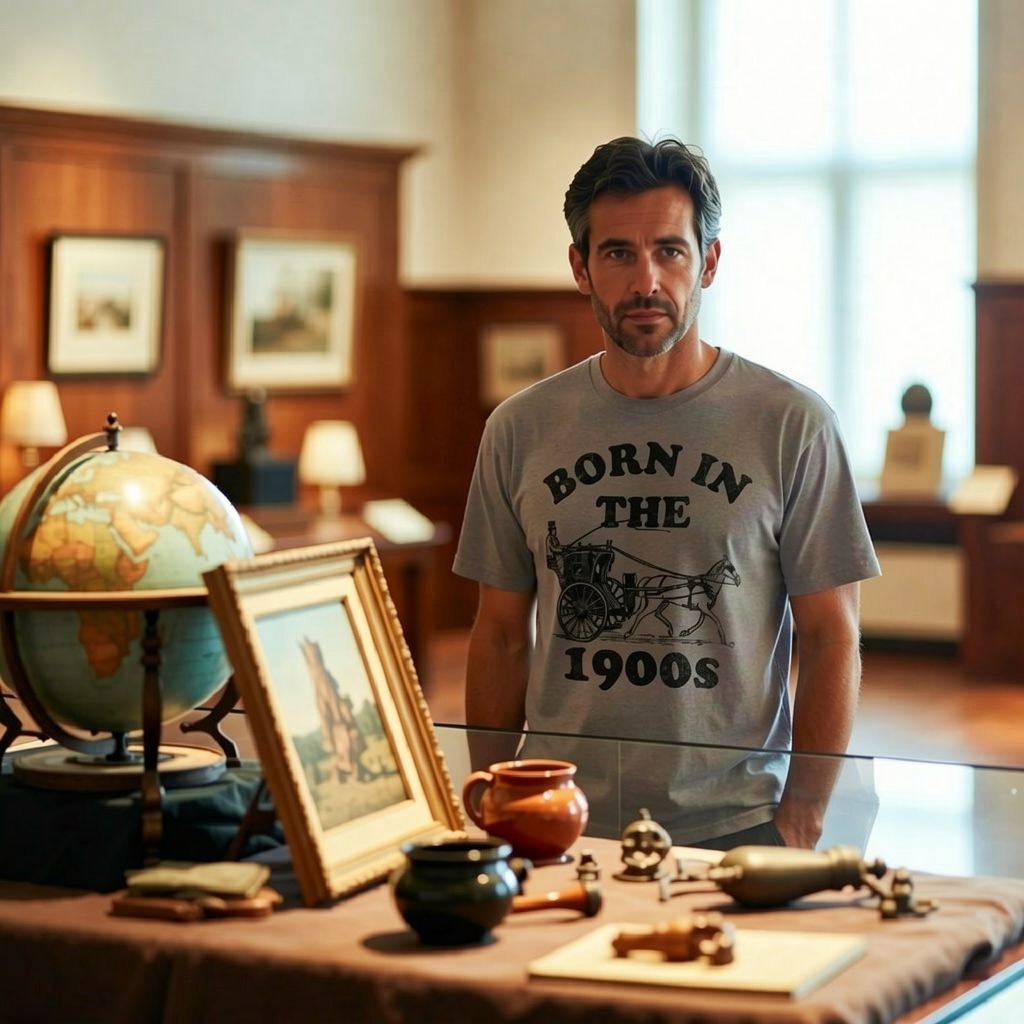 Mens Funny T Shirts Born In The 1900s Sarcastic Graphic Tee For Men gallery