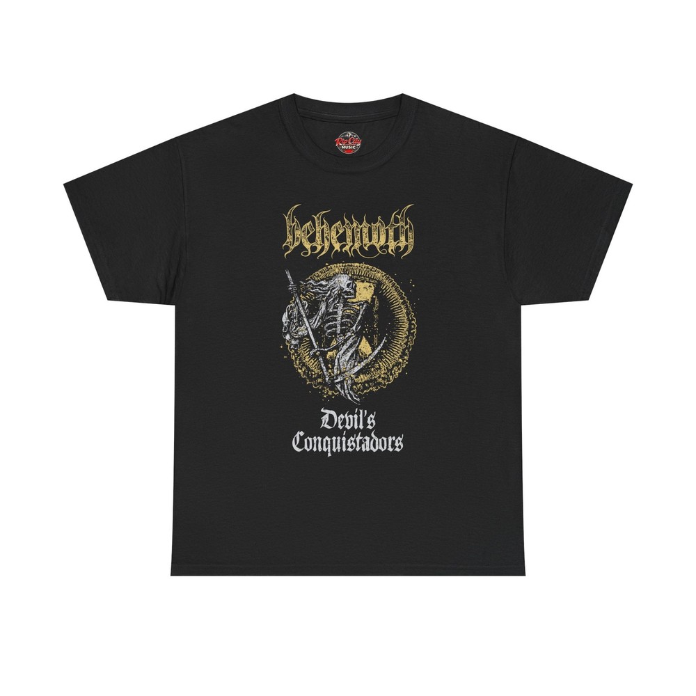 Behemoth Devil’s Conquistadors Skeleton Scythe Metal Rock Band Unisex T-Shirt