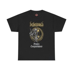 Behemoth Devil’s Conquistadors Skeleton Scythe Metal Rock Band Unisex T-Shirt