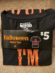 Men’s T Shirt Size Medium NWT Black And Orange I’m Spooky All Year Round