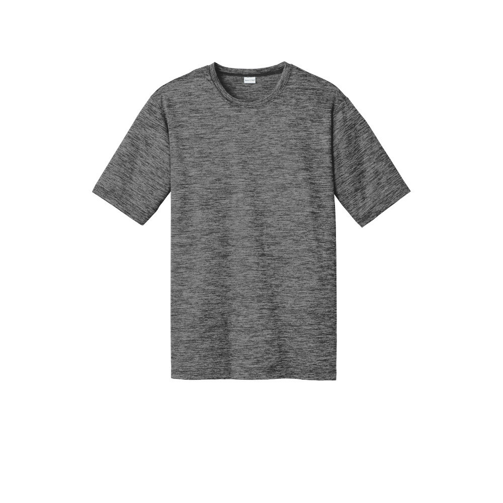 Sport-Tek ST390 Mens T Shirt Posi Charge Electric Heather Gray Black Size Large gallery