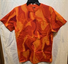 CSG Men’s Fire Graphic Print Orange Short Sleeve T-Shirt Size Large