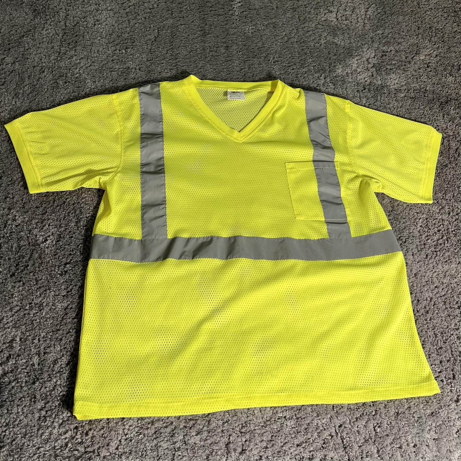 Shirt Mens XL Yellow Hi Vis Reflective Lot Of 2 Classic Industrial Supplies Work gallery