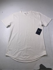NWT BYLT Premium Basics Drop Cut Lux Short Sleeve Tee T Shirt White Mens Medium