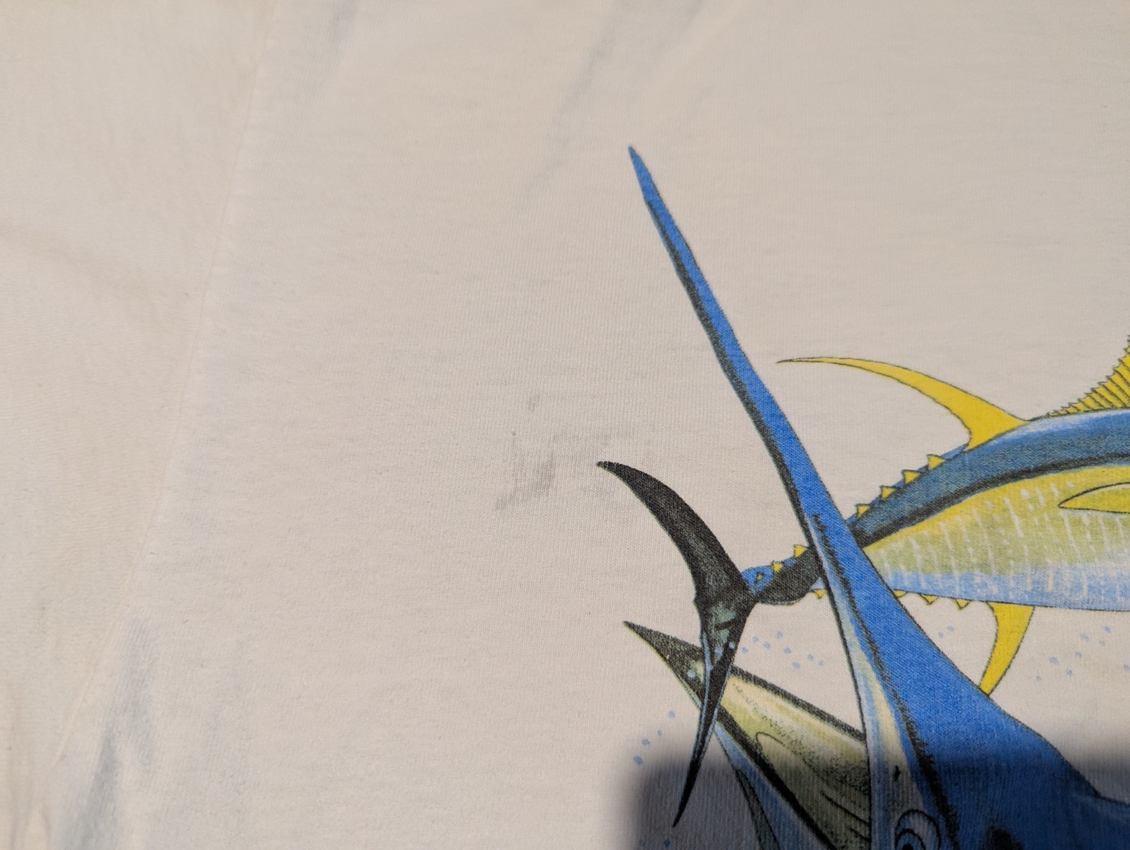 Vintage Guy Harvey Shirt Mens XL White Marlin Fishing Fish Double Sided Y2K gallery