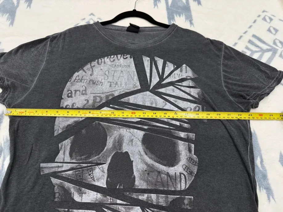 Club Tattoo San Francisco Skull Headrush Savage Shirt Medium Rare Dark Gray OOP gallery