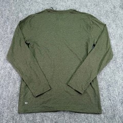 7 Diamonds Henley Mens Small Olive Core Long Sleeve Performance Stretch Snap NWT