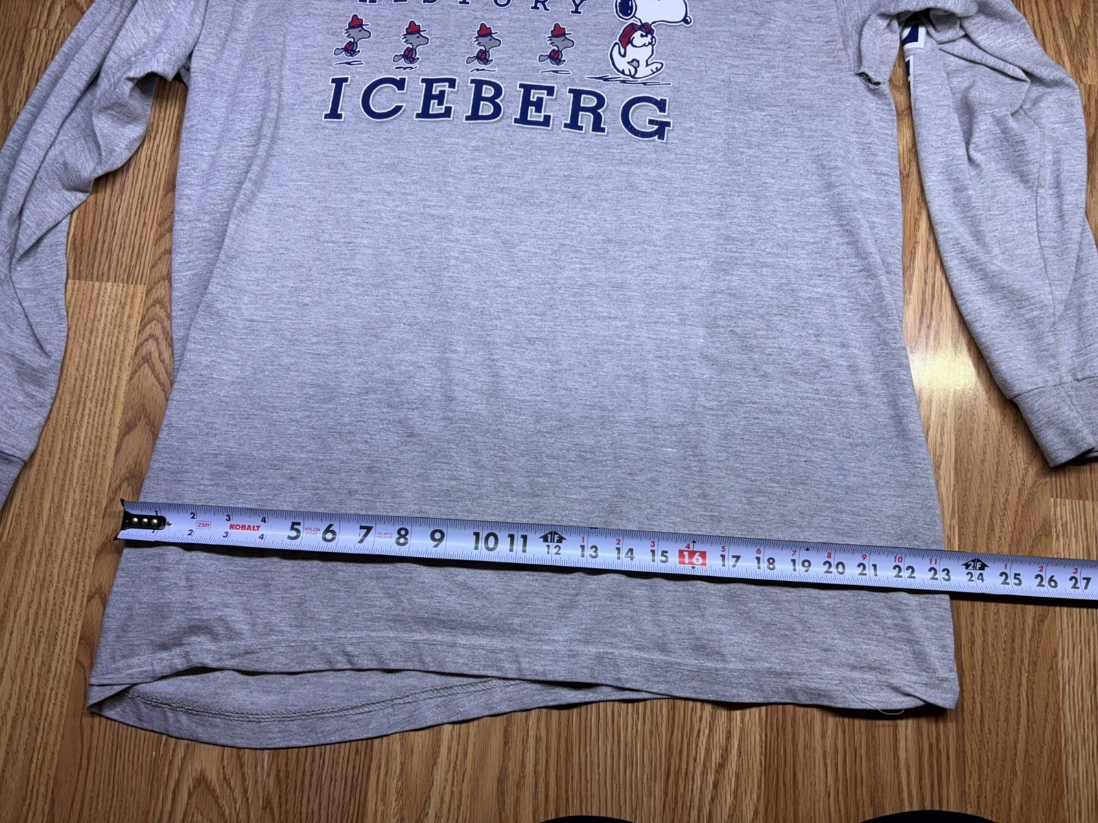 Vtg 90s Iceberg History Peanuts Snoopy Grey long sleeve sz. XL Hiphop gallery