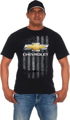 JH Design Men’s Chevy Bow Tie Patriotic American Flag T-Shirt