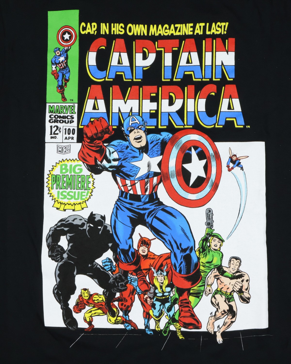 Marvel Comics Captain America Silver Age Mens Graphic Adult Short Sleeve Tee(2X) gallery