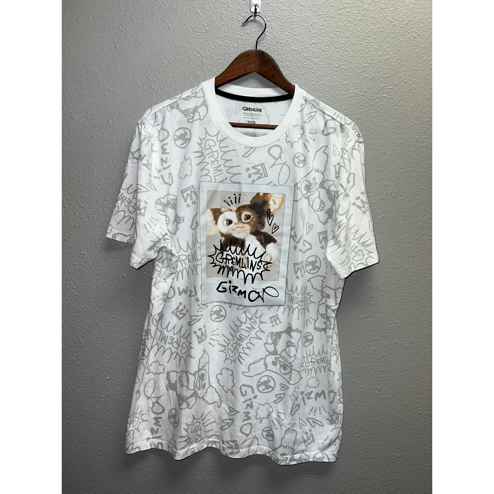 Gremlins Gizmo Shirt AOP All Over Print Movie Graphic Tee Short Sleeve Mens L