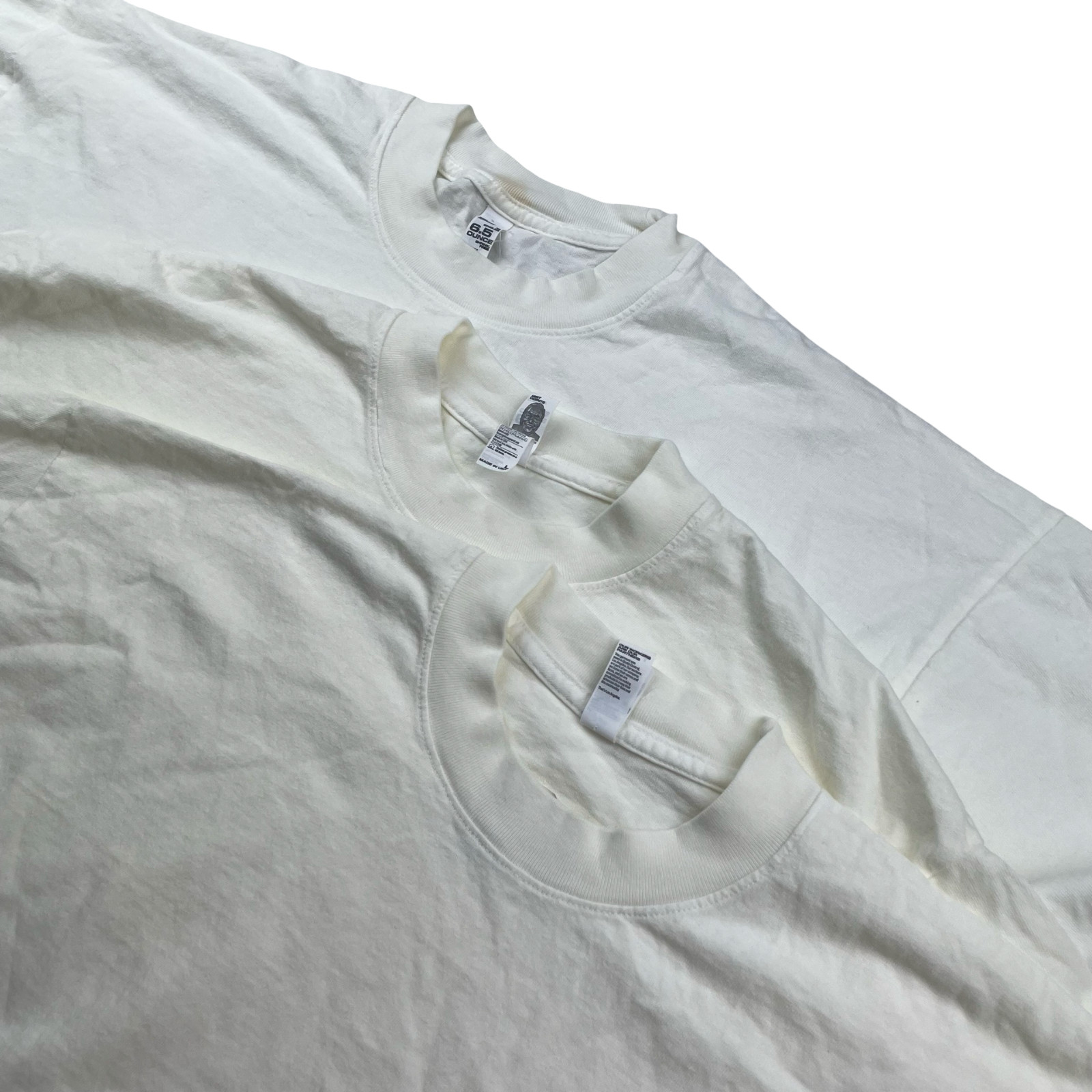 Los Angeles Apparel 6.5 Ounce Men's T-Shirt Ivory • 2 Large - 1 XL • Lot of 3 gallery