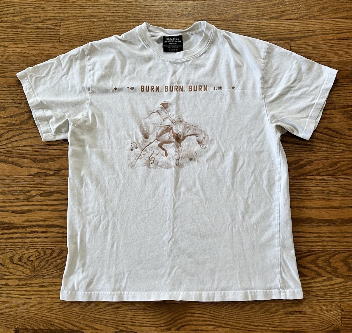 Zach Bryan Burn Tour Shirt Mens Medium Western Country Concert Merch World 2023 gallery
