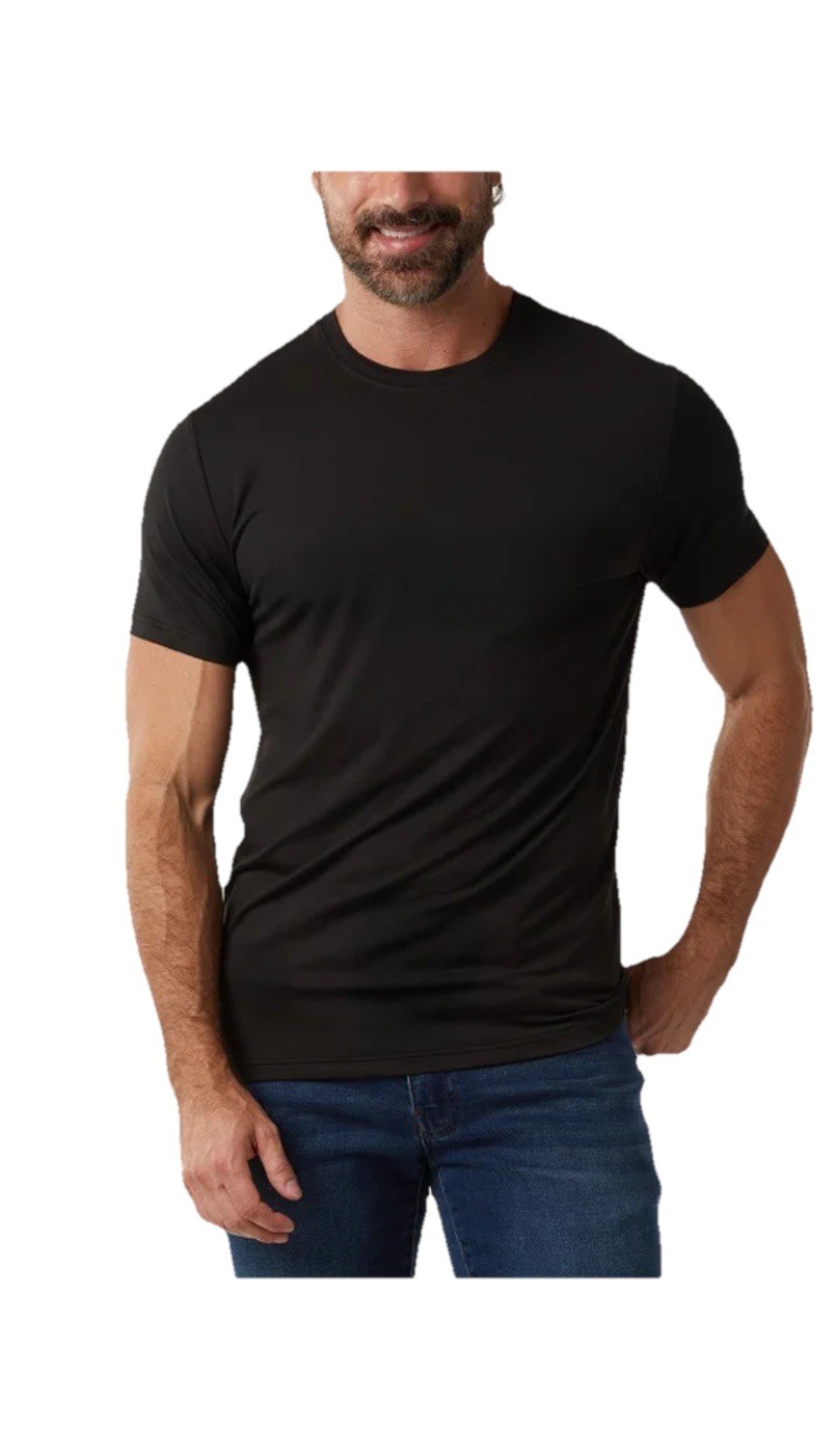 32 Degrees Cool Men's T-Shirt 3 Pack Quick Dry Stretch Crew Neck New Black gallery