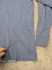 L.L.Bean River Driver Wool Henley Shirt Mens XLT Extra Large Tall Blue