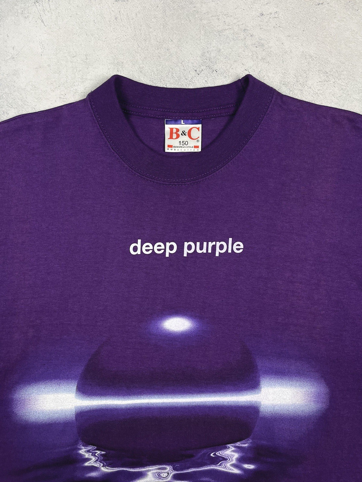 Vintage Deep Purple World Tour Rock Band Short Sleeve T Shirt 1999 Size L Purple gallery