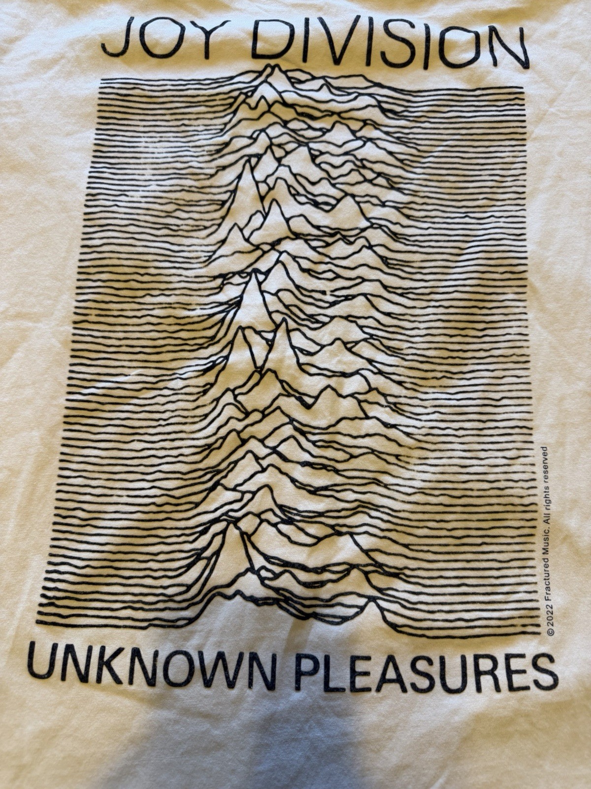 H&M Joy Division Graphic Band T-Shirt Beige Cream White Size Small gallery