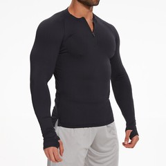 Men’s 1/4 Zip Long Sleeve Shirt Quick Dry Running Tops Athletic Quarter T-Shirt