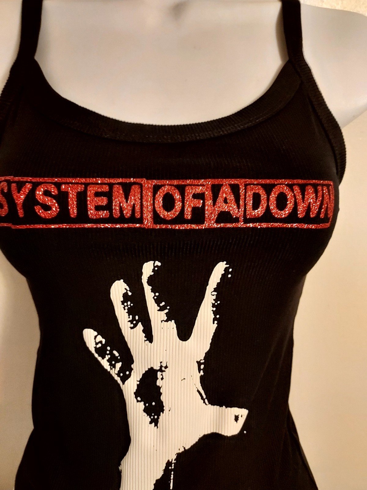 System of a Down Crop top Tank Toxicity self titled hand album Shirt Glitter gallery