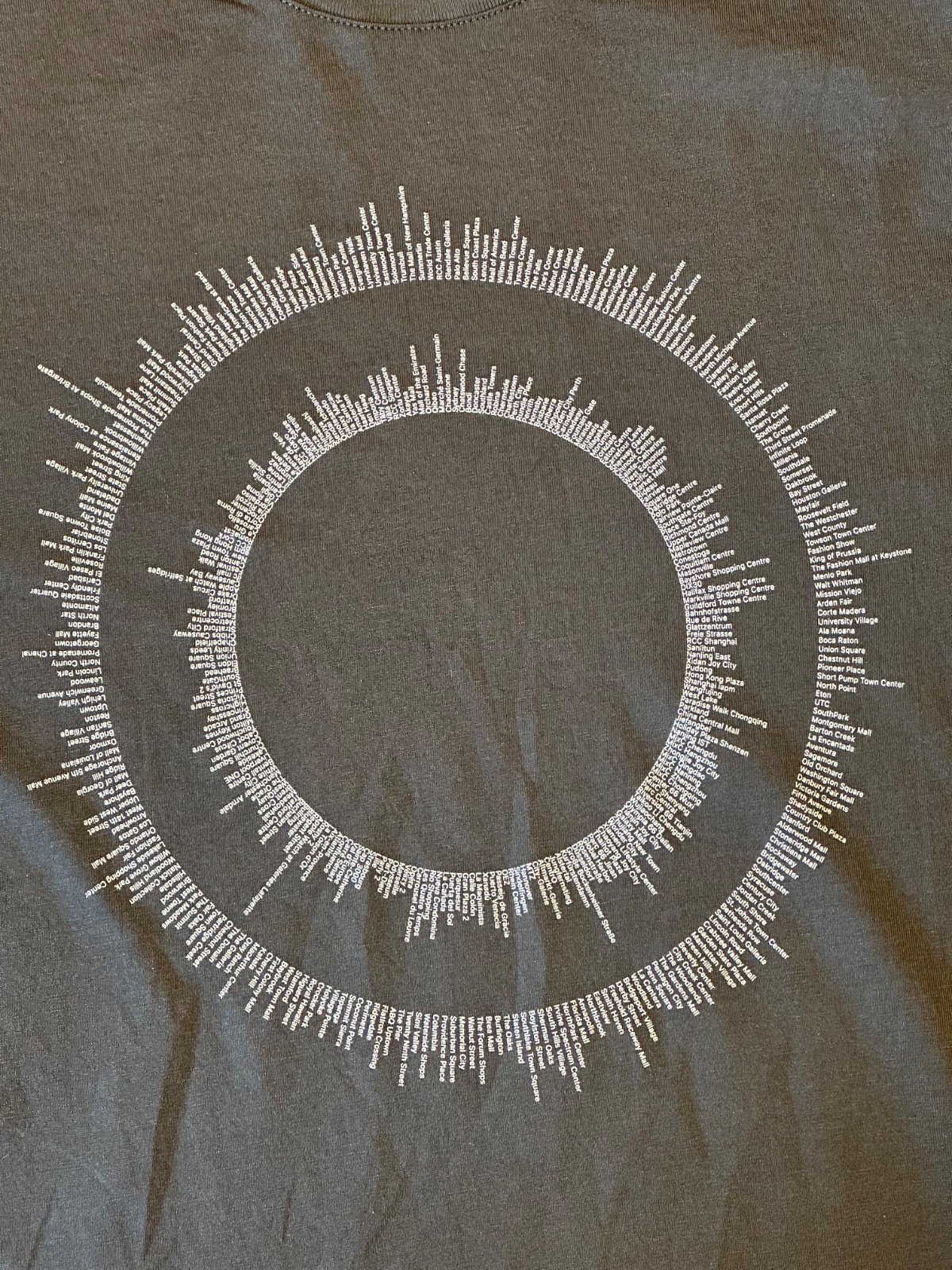 Official Apple RETAIL EXCLUSIVE Worldwide Locations 2018 Grey T-shirt RARE NEW gallery