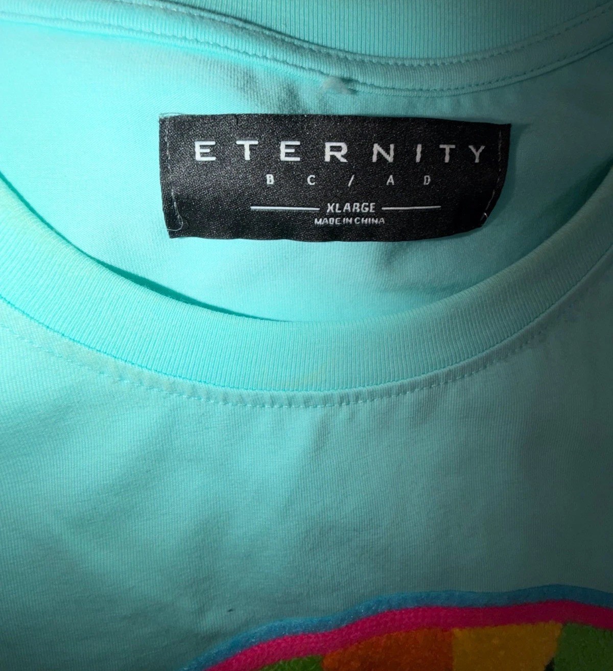 Eternity BC/AD Mens Shark Mouth Crew Neck Pullover T-Shirt Size XL Mint Green gallery