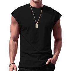 Mens Casual Sleeveless T-Shirt Solid Color Vest Tank Tops for Vacation Travel