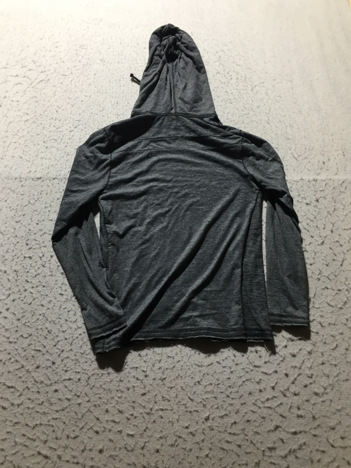 BKE Hooded Shirt Mens S Small Gray Long Sleeve Pocket Drawstring Hood gallery
