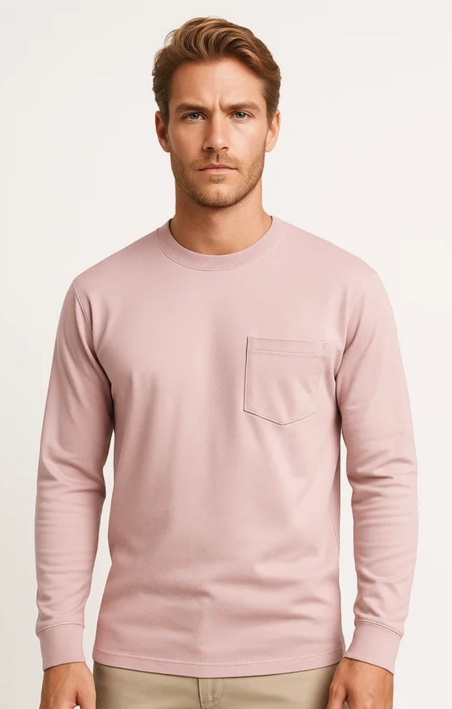 NWT Goodfellow & Co Pink Longsleeve Men's Size XL with Pocket Retail $20 gallery