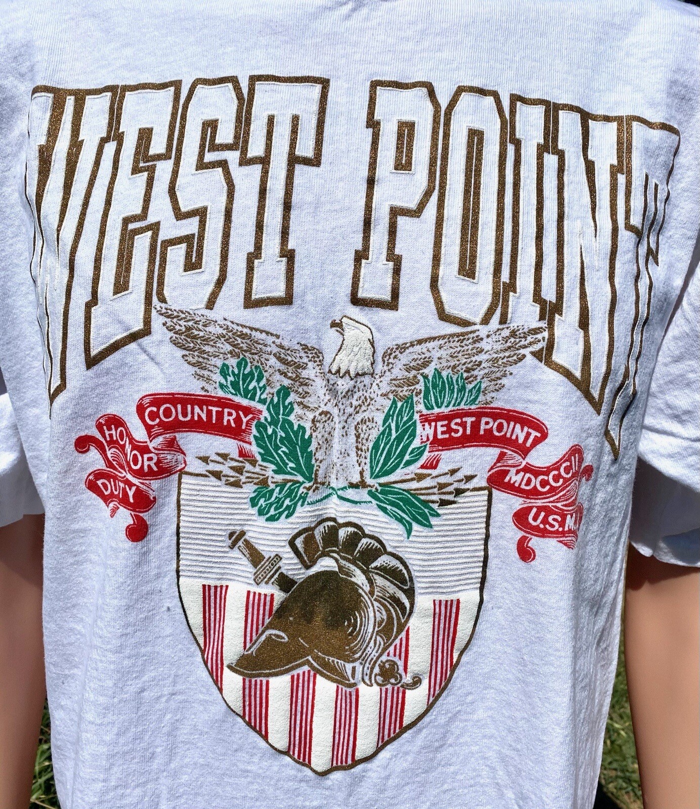 Vintage 80s 90s West Point T-Shirt Medallion Tag Size In Description Duty Honor gallery