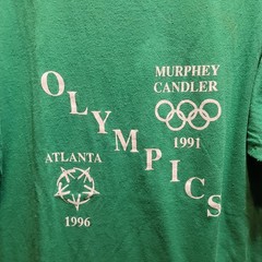 Vintage 1996 Atlanta Olympics Murphy Candler Distressed USA Single Stitch Shirt