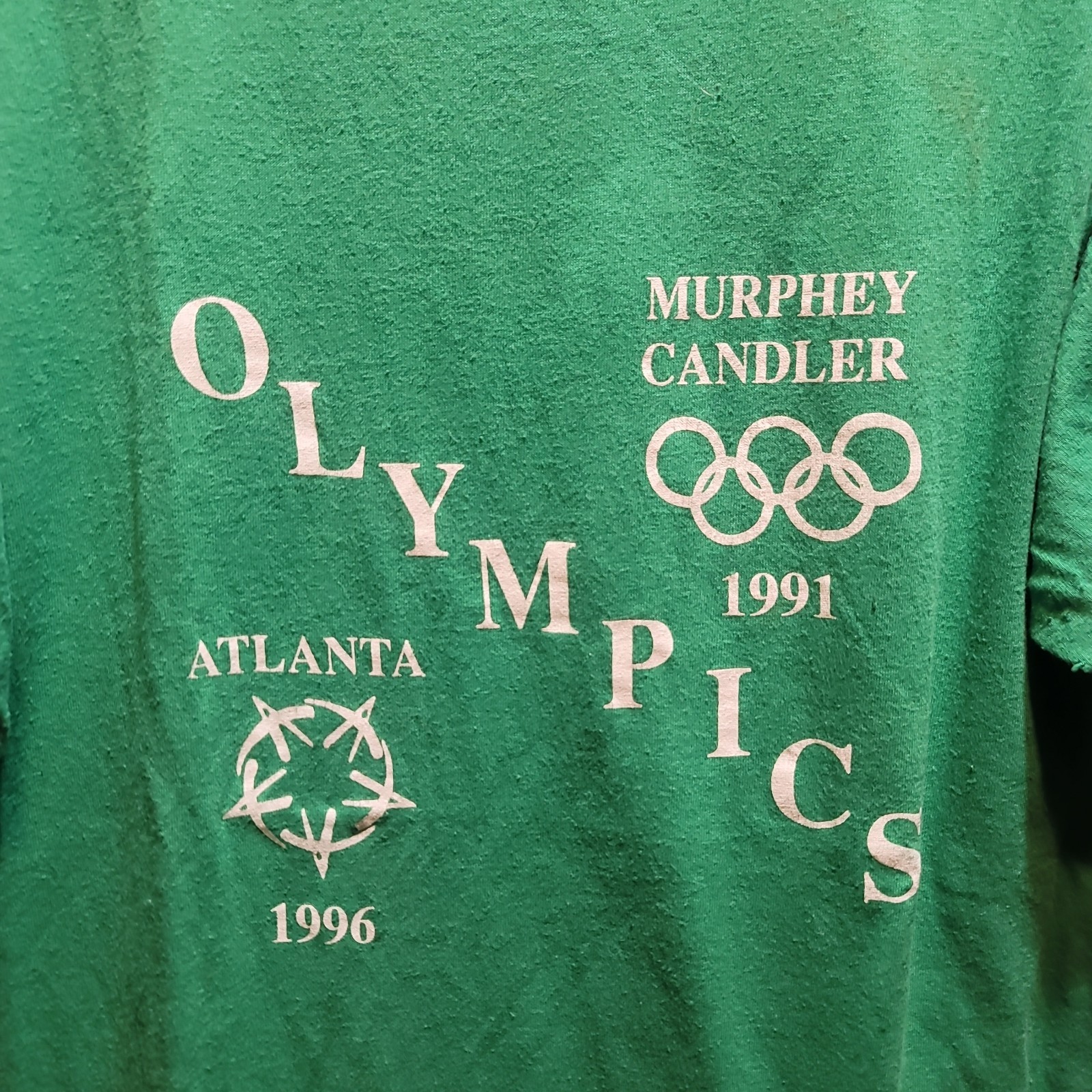 Vintage 1996 Atlanta Olympics Murphy Candler Distressed USA Single Stitch Shirt gallery